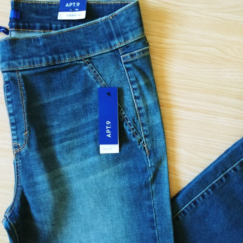 PLUS SIZE WOMENS TALL SKINNY JEANS SIZE 16 ELASTIC STRETCH WAISTBAND